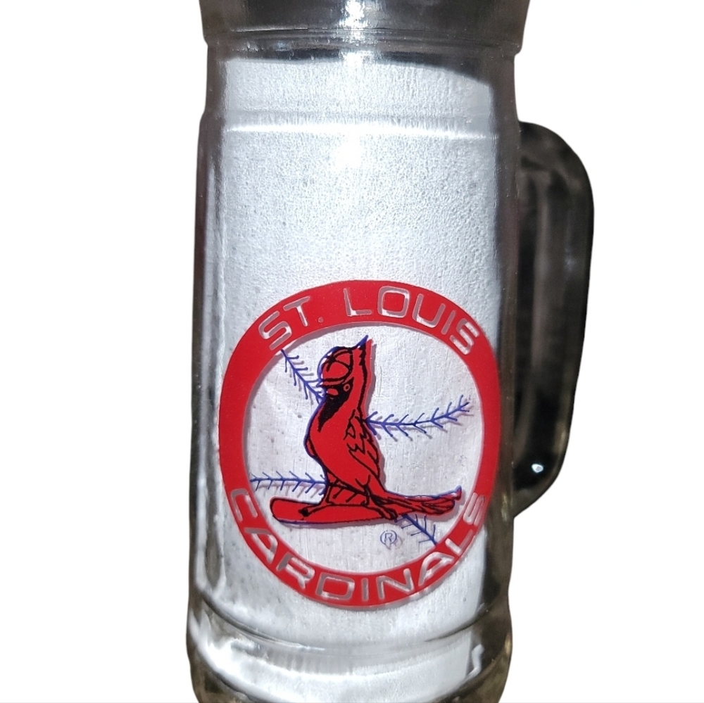 MLB ST. LOUIS CARDINALS Vintage Logo Baseball Glass Mug Stein Fandom Grandpacore